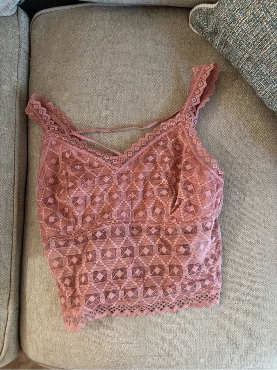BKE Tops - BKE Lace Bralette Crop Top in Dusty Rose